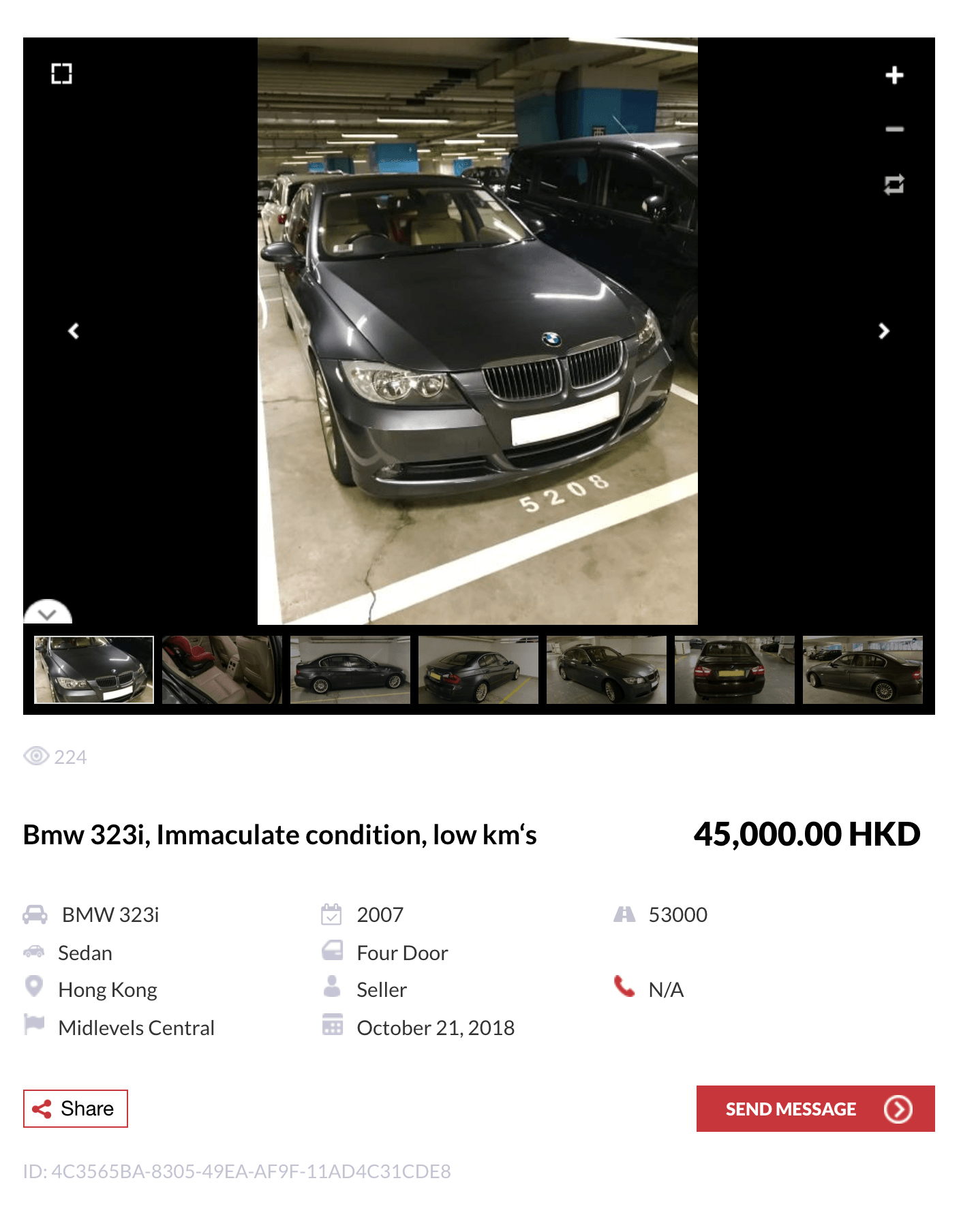 Например, БМВ 323-ай 2007 года с пробегом 85 000 км стоит 45 000 $