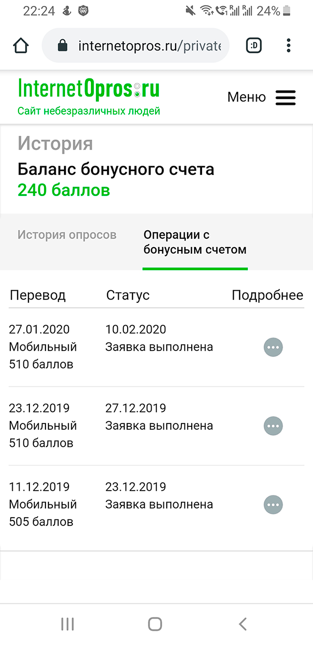 12 дней — самый короткий срок, за который я заработала 510 ₽ на онлайн-опросах. Деньги приходят на счет в течение 14 дней