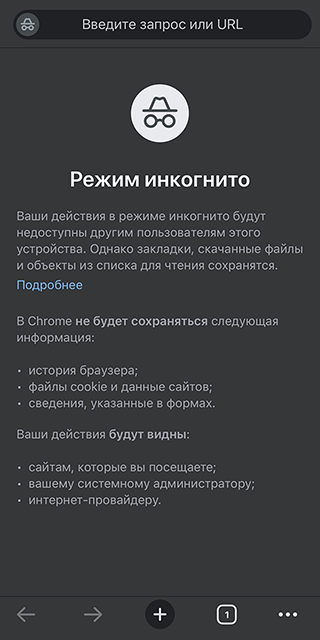 Описание и запуск режима инкогнито в Chrome