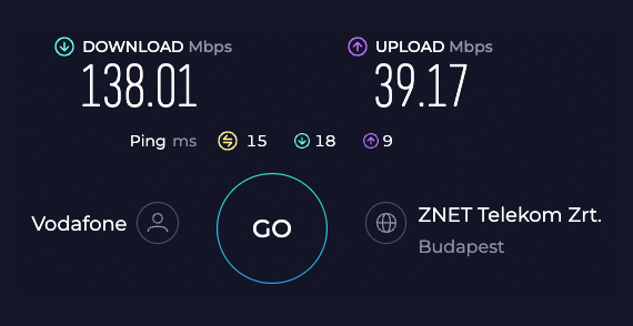 Speedtest выдал промежуточное значение. Источник: speedtest.net