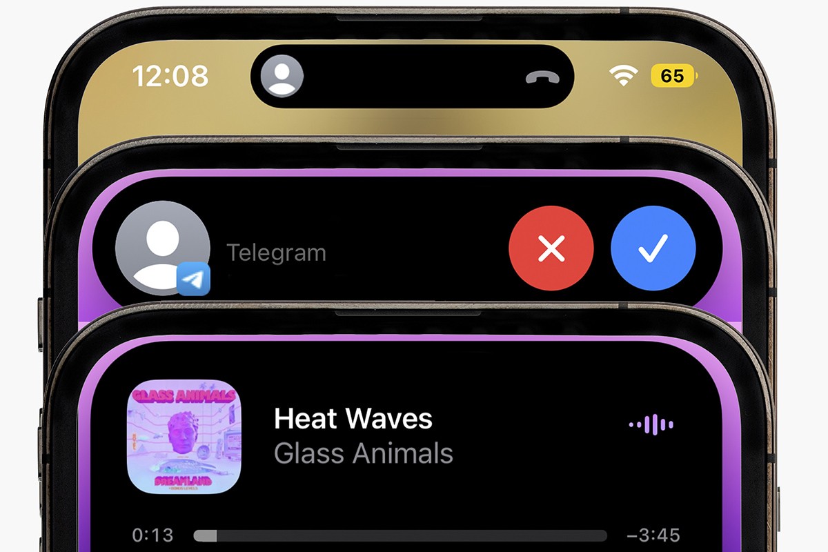 «Динамический остров» работает не только с приложениями Apple, но и со многими сторонними, включая «Телеграм» и «Яндекс-навигатор»