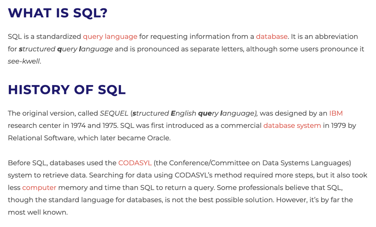 Статья про SQL — язык запросов для управления базами данных