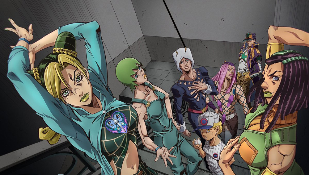 Stone Ocean выходила на Netflix. Качество анимации здесь стало проседать чаще, но общий уровень все равно впечатляющий. Источник: David Production