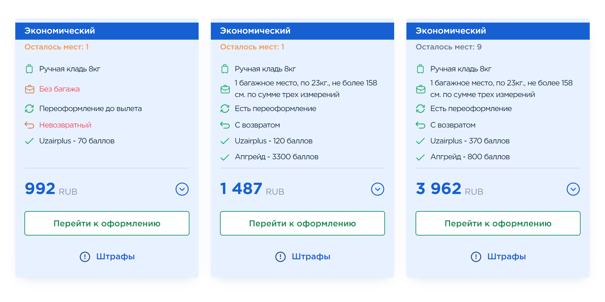 4 сентября перелет из Ташкента в Самарканд стоит 1500 ₽. Источник: uzairways.com