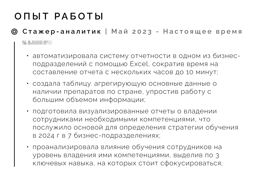 Конкретные достижения — лучшее доказательство эффективности вашей деятельности