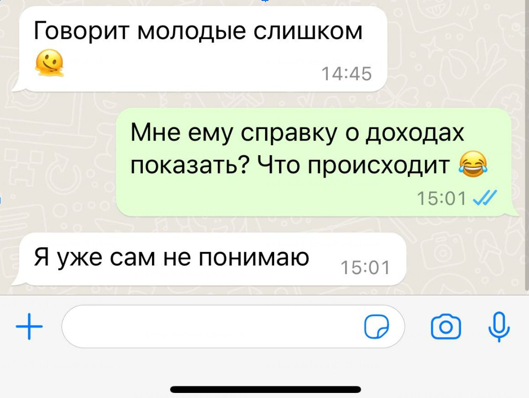 Пример диалога с риелтором. Причина отказа уже была предсказуема. По моему сообщению видно, что я близок к нервному срыву