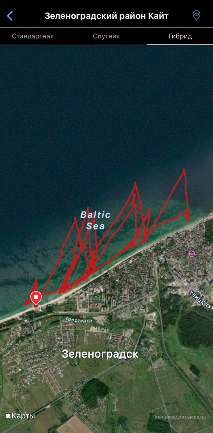 Слив на День города в Зеленоградске, 2 сентября 2023 года. Направление ветра было хорошее, поэтому мне удалось вернуться против ветра к точке старта