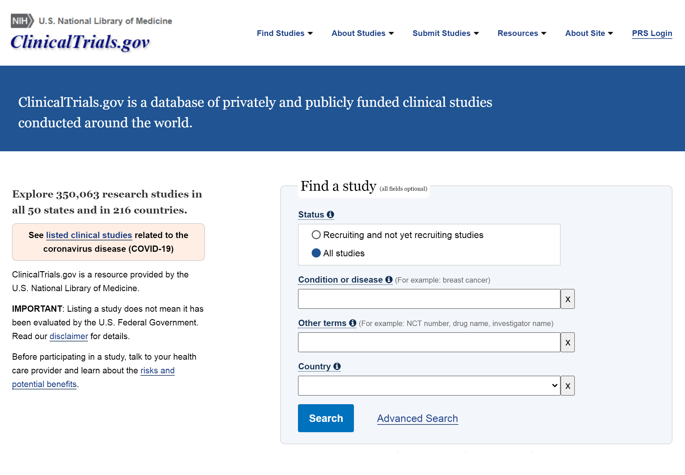 Основная сложность для пациента — найти на ClinicalTrials.gov не только подходящие ему активные исследования, но и клиники, в которых они проводятся: на сайте все медучреждения представлены как почтовые индексы