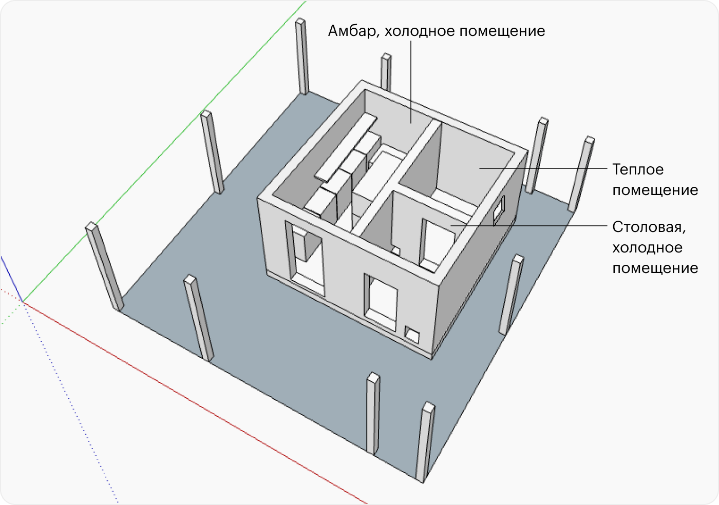 Проект курятника с разметкой внутреннего расположения прислал подписчик моего канала на «Ютубе»