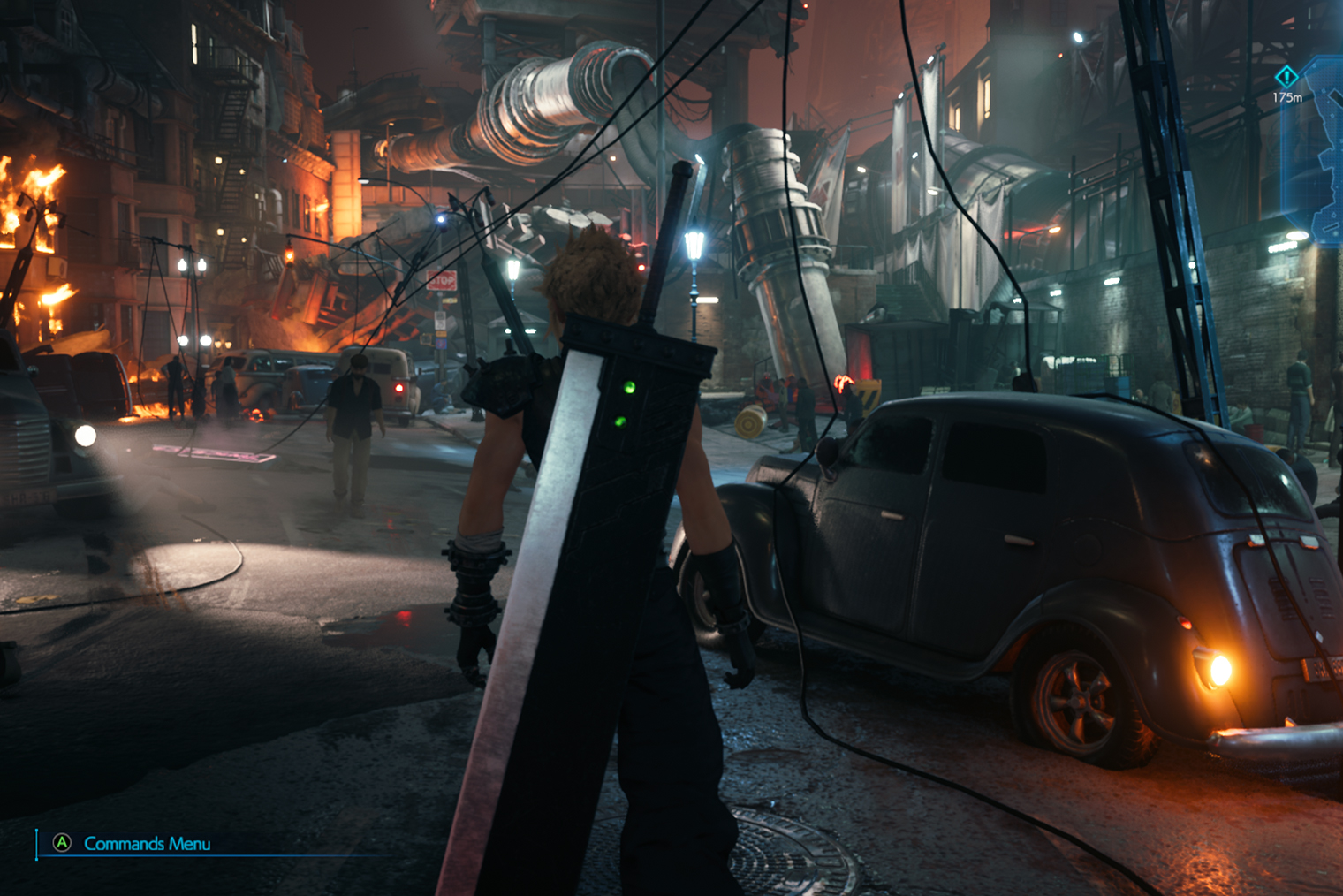 Final Fantasy 7 Remake работает на Legion Go при разрешении 1080р при 30⁠—⁠40 FPS. Смотрится хорошо, но сверху и снизу отображаются черные полосы. Кадр: Square Enix