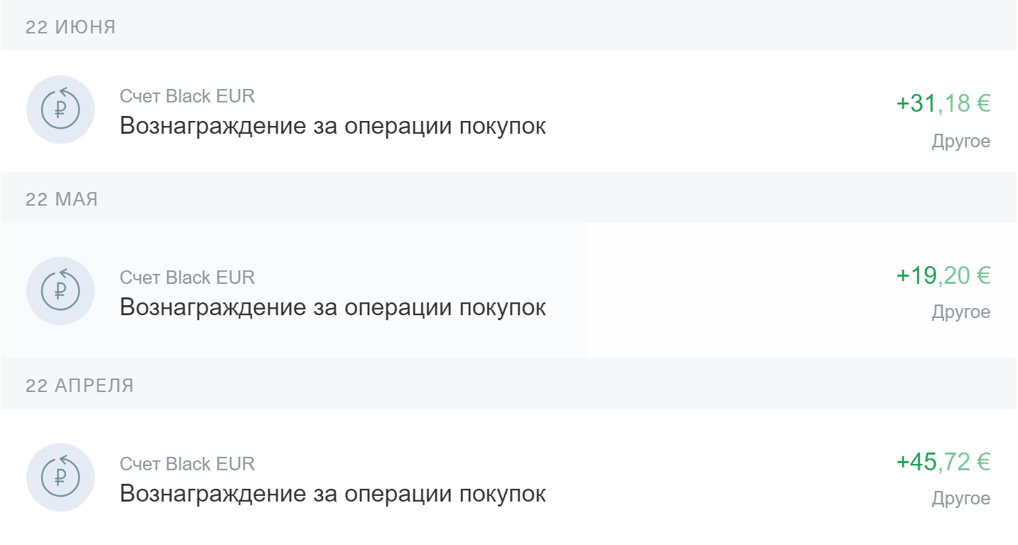 Если у вас есть карта Т⁠-⁠Банка с повышенным кэшбэком в категории «Спорттовары», за покупки можно получить кэшбэк. За 3 месяца мне вернулось 96 €