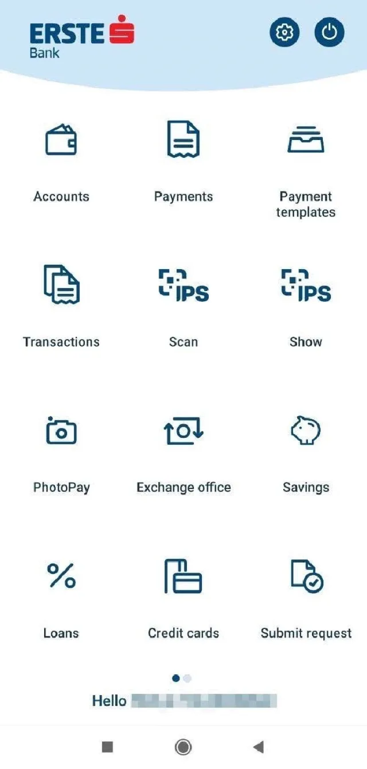 Плюс моего банка Erste — неплохое мобильное приложение