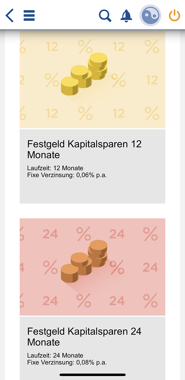 Наглядный пример процентных ставок по вкладам в Volksbank: 0,08%!