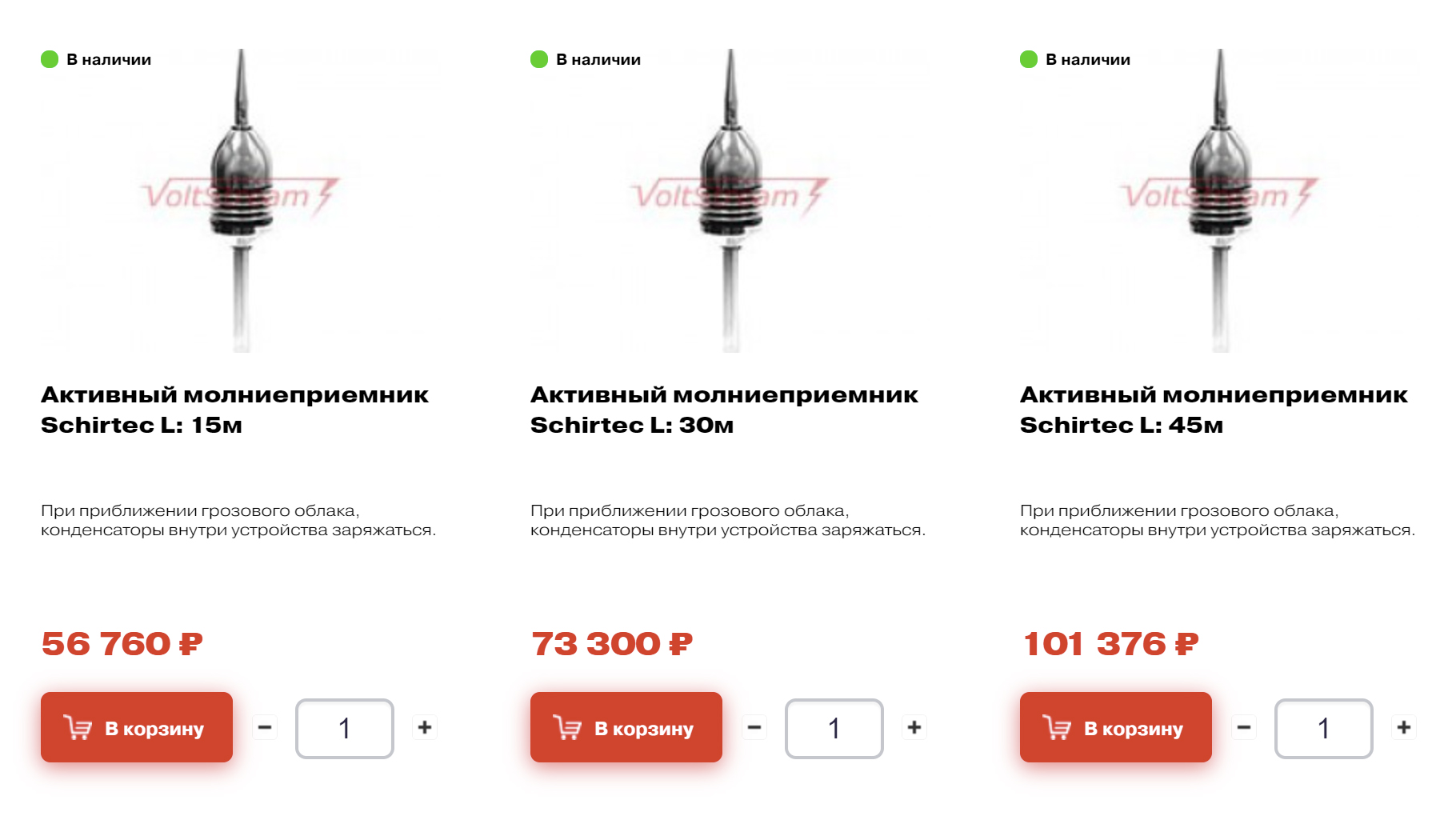 Активные молниеприемники стоят в 20⁠—⁠30 раз дороже пассивных. Это цены в «Вольтстриме»