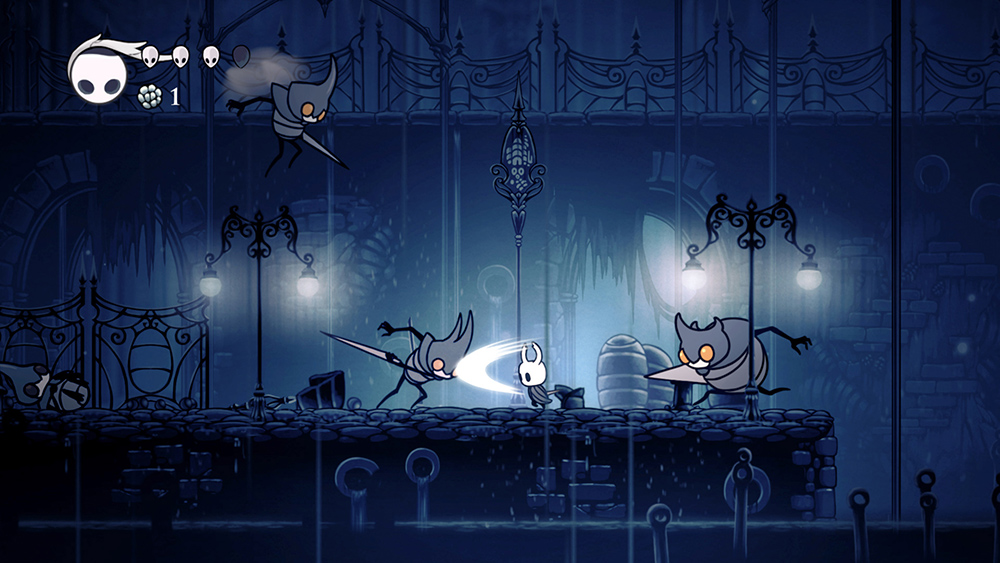 Hollow Knight не щадит неопытных игроков. Новичкам легко умереть даже от одного противника, не говоря уже о трех. Источник: teamcherry.com.au