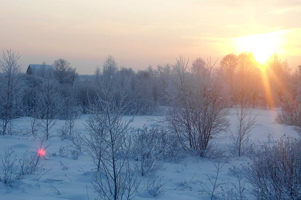 Зима за городом. Трасса Междуреченск — Новокузнецк