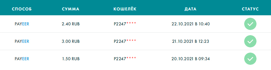 Когда заработок перевалил за пороговый рубль, я заказал вывод. На сайте написали, что все хорошо, — но в кошельке деньги не появились