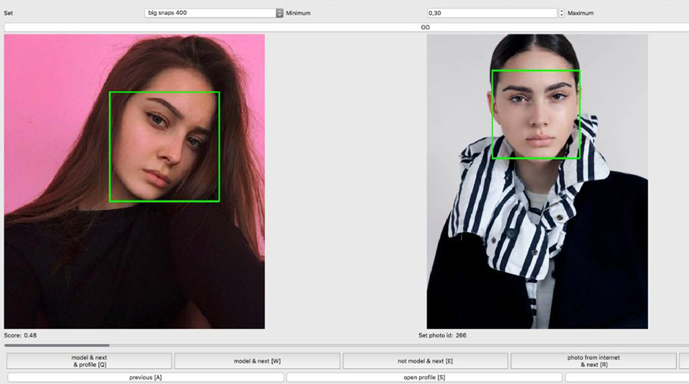 А еще софт умел искать людей, похожих на моделей