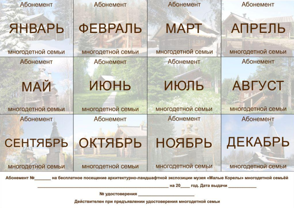 На таком абонементе билетеры отмечают, что семья уже воспользовалась правом бесплатного посещения в этом месяце. Если ячейка еще пустая, прийти можно в любой день. Источник: korely.ru