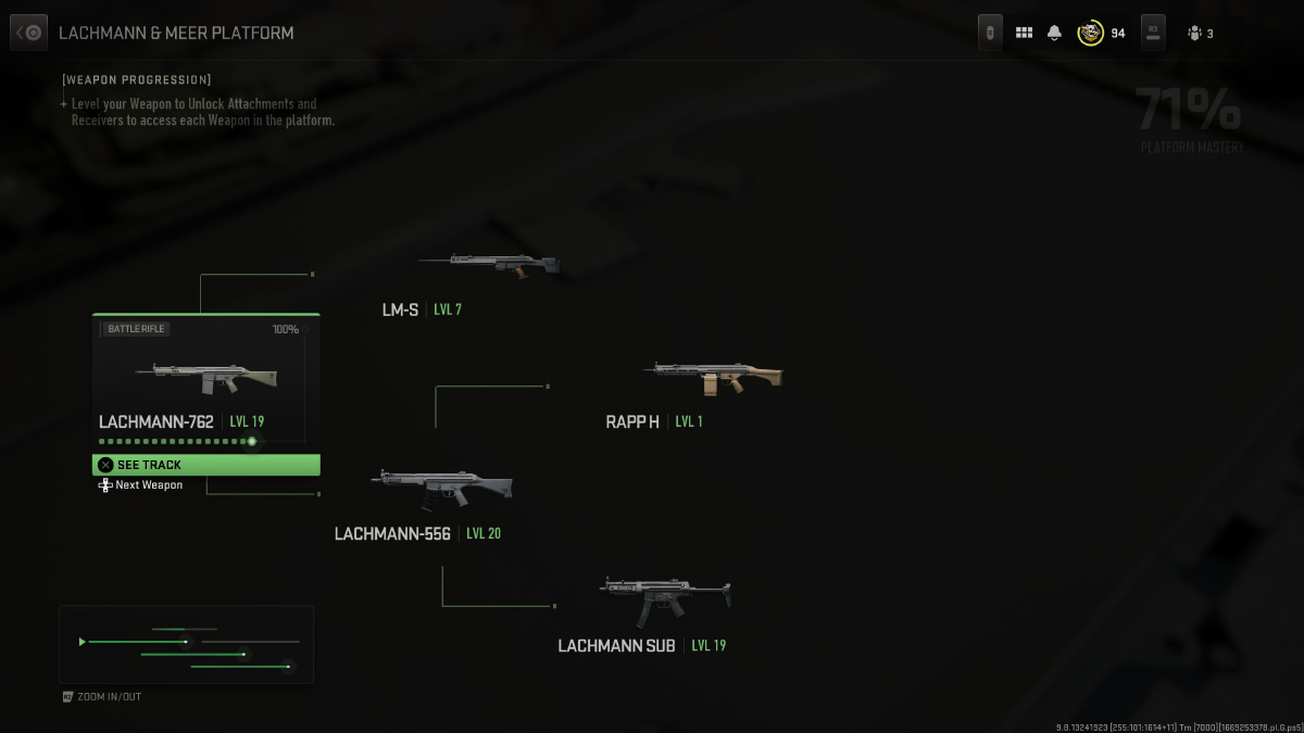 Система оружейных «платформ» в действии. Хотите разблокировать LM-S? Сначала прокачайте Lachmann-762. Источник: Infinity Ward