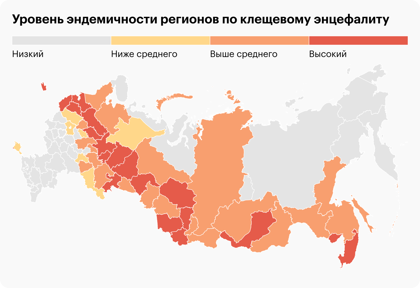 В регионах, где риск заразиться клещевым энцефалитом высок, стоит сделать прививку