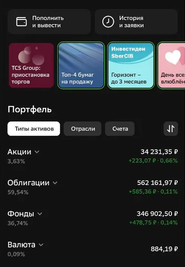 Основная часть моего портфеля