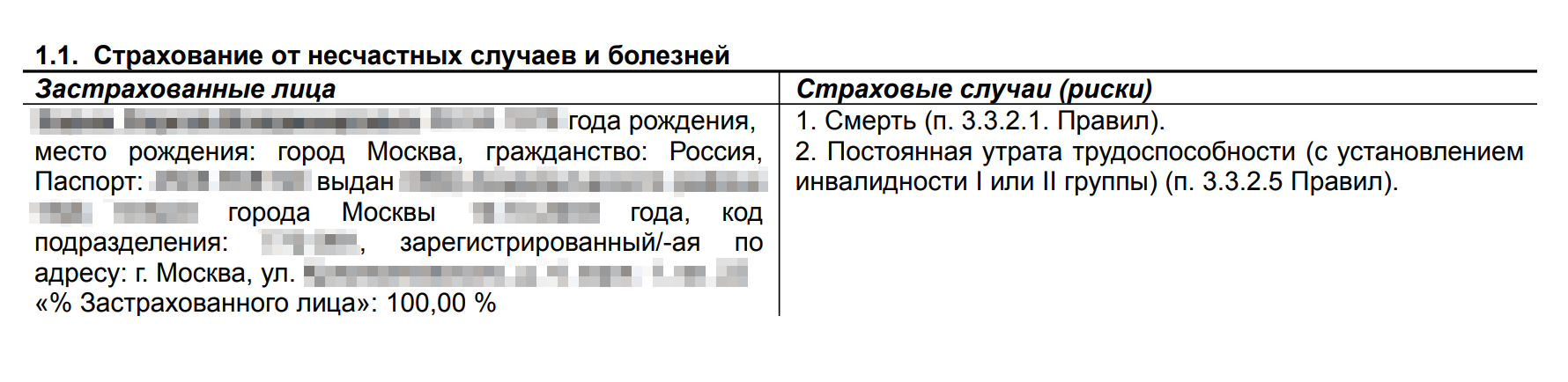 Это отрывок из договора ипотечного страхования. Страховая компания выплатит банку долг за квартиру, если должник умрет или получит инвалидность. А родственники наследуют квартиру без обременения