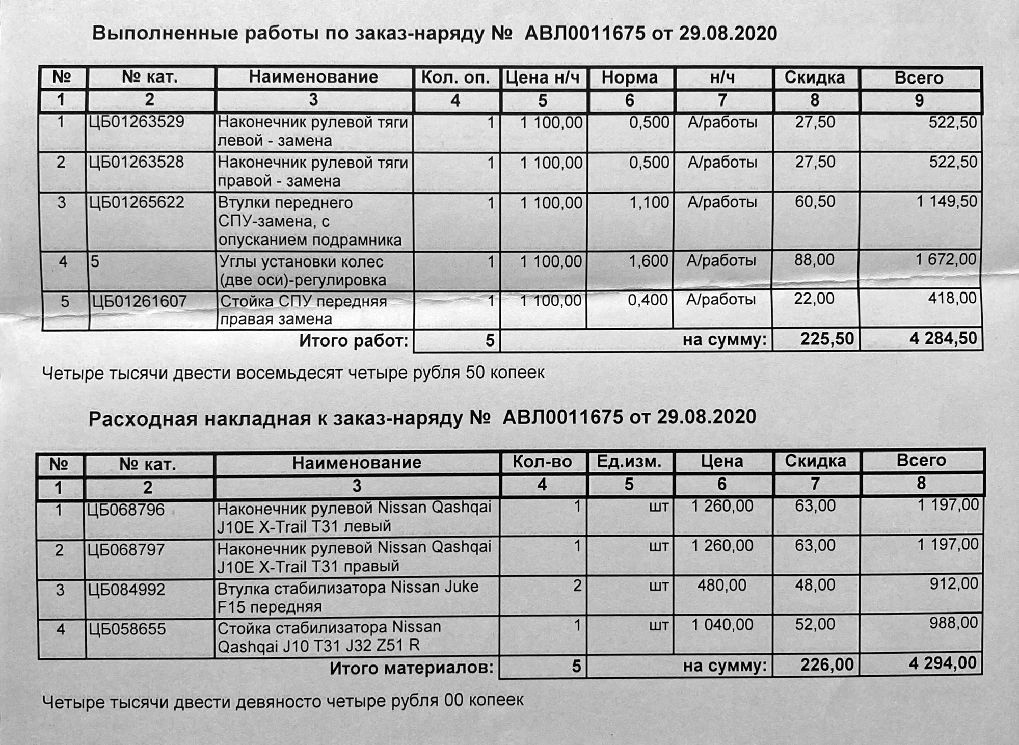 При пробеге 140 000 км поменял тяги, стойки стабилизатора и втулки