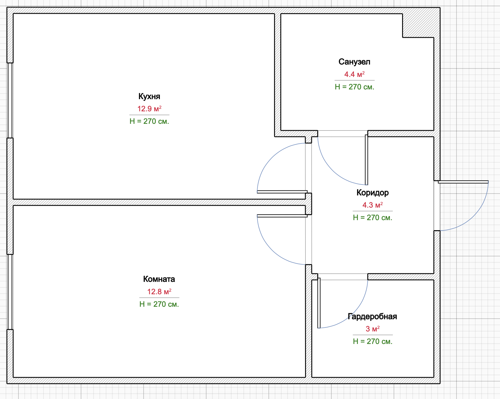 План квартиры в сервисе. Источник: remplanner.ru