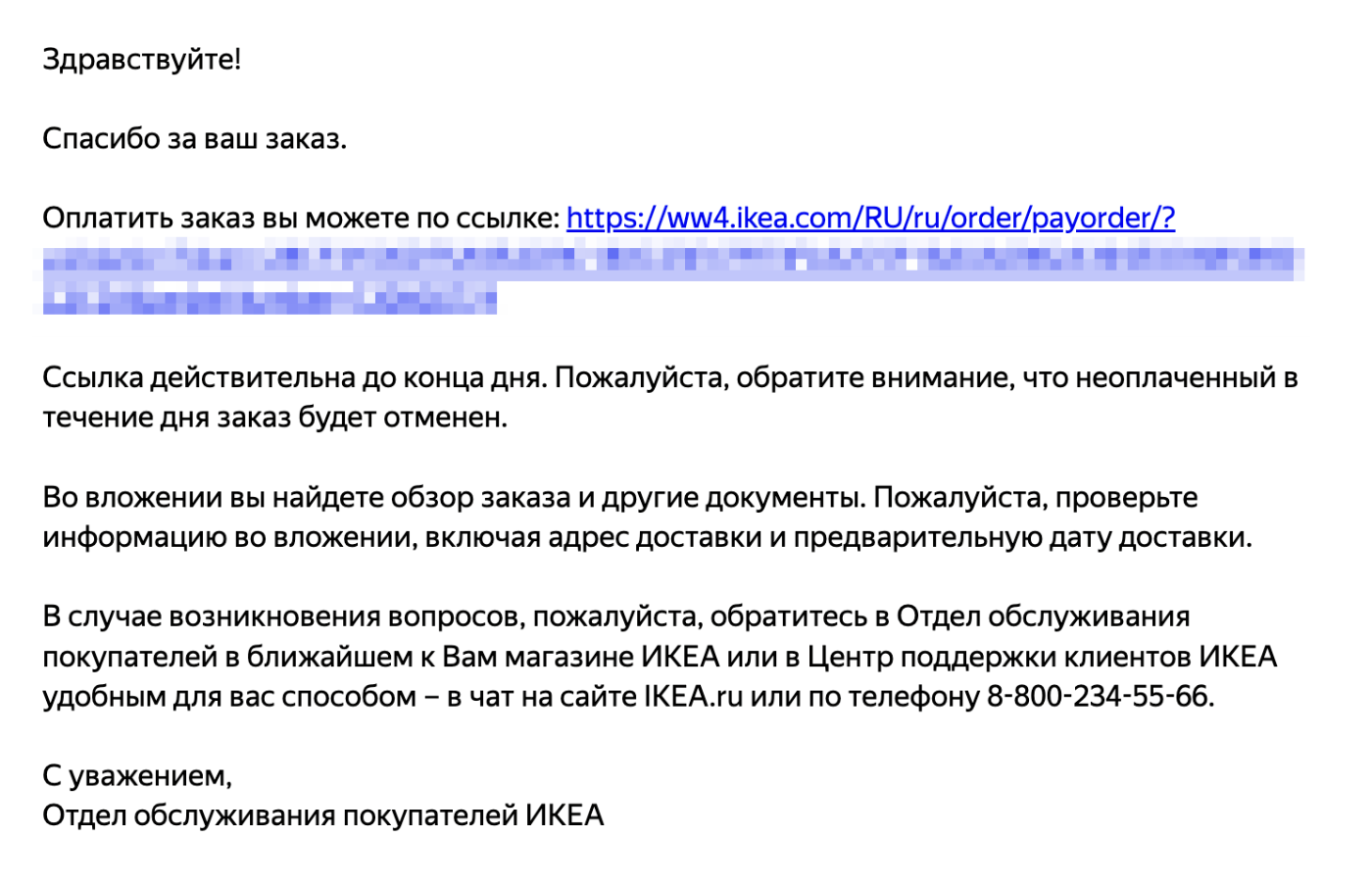 Это было важно: в самом письме было написано, что ссылка на оплату будет действовать весь день