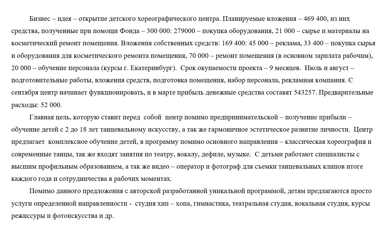 Для участия в гранте я рассказала в проекте свою бизнес-идею, проанализировала конкурентов в городе, расписала финансовый план и расходы