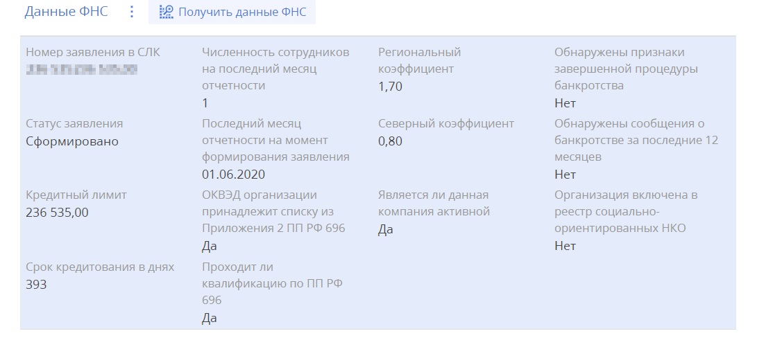 Сотрудник МСП-банка показал мне данные из ФНС, на основании которых одобряют кредит