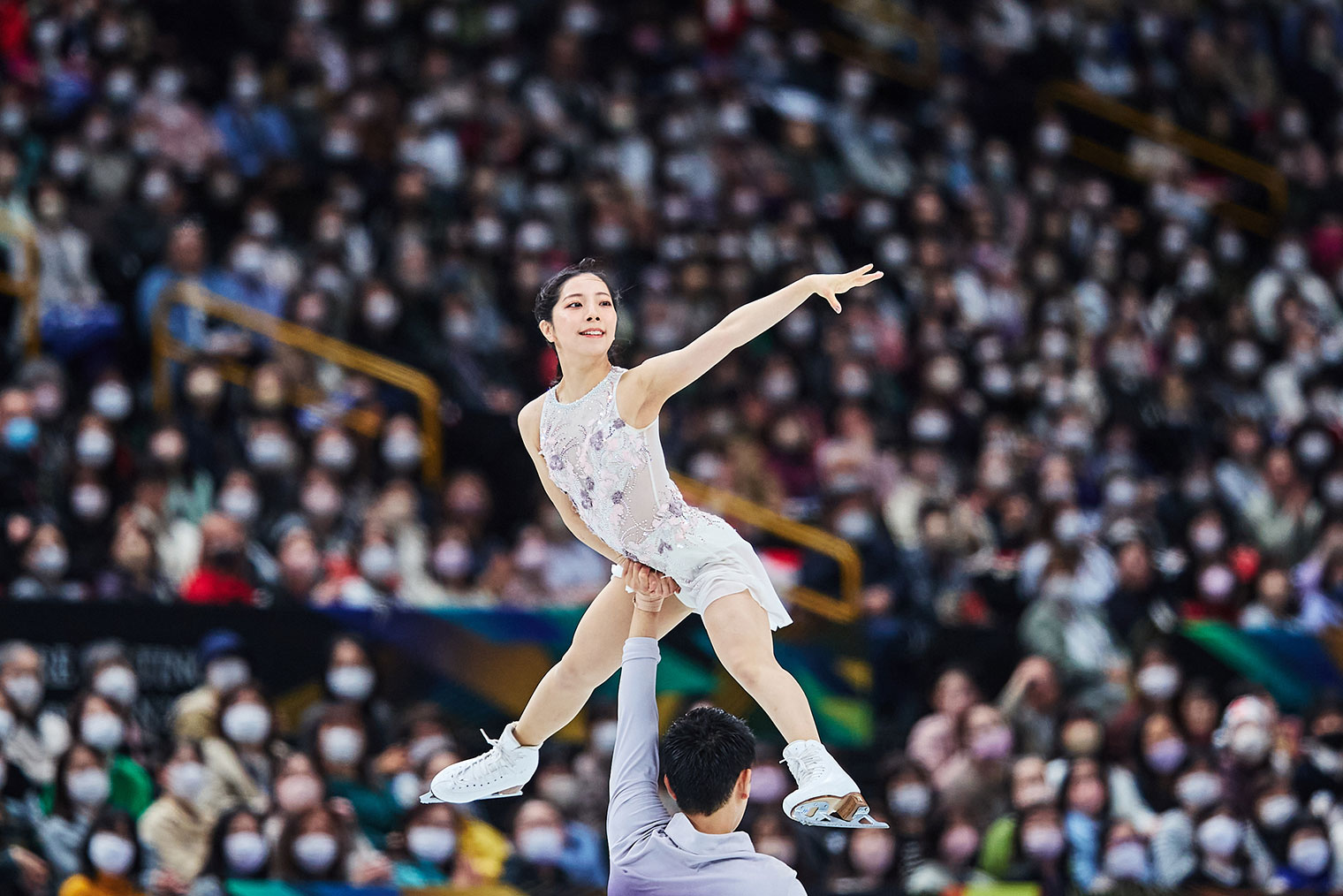 Рики Миура и Рюичи Кихара на чемпионате мира 2023 года. Фотография: Joosep Martinson / International Skating Union via Getty Images