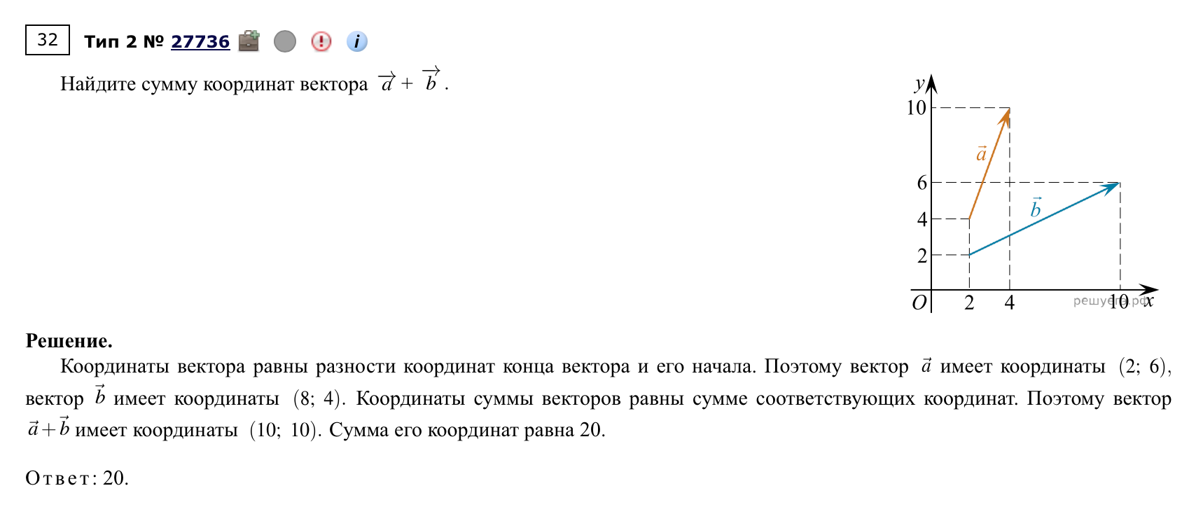 Еще встречаются задания без координат, а просто с фигурами — треугольником, параллелепипедом. Источник: math-ege.sdamgia.ru