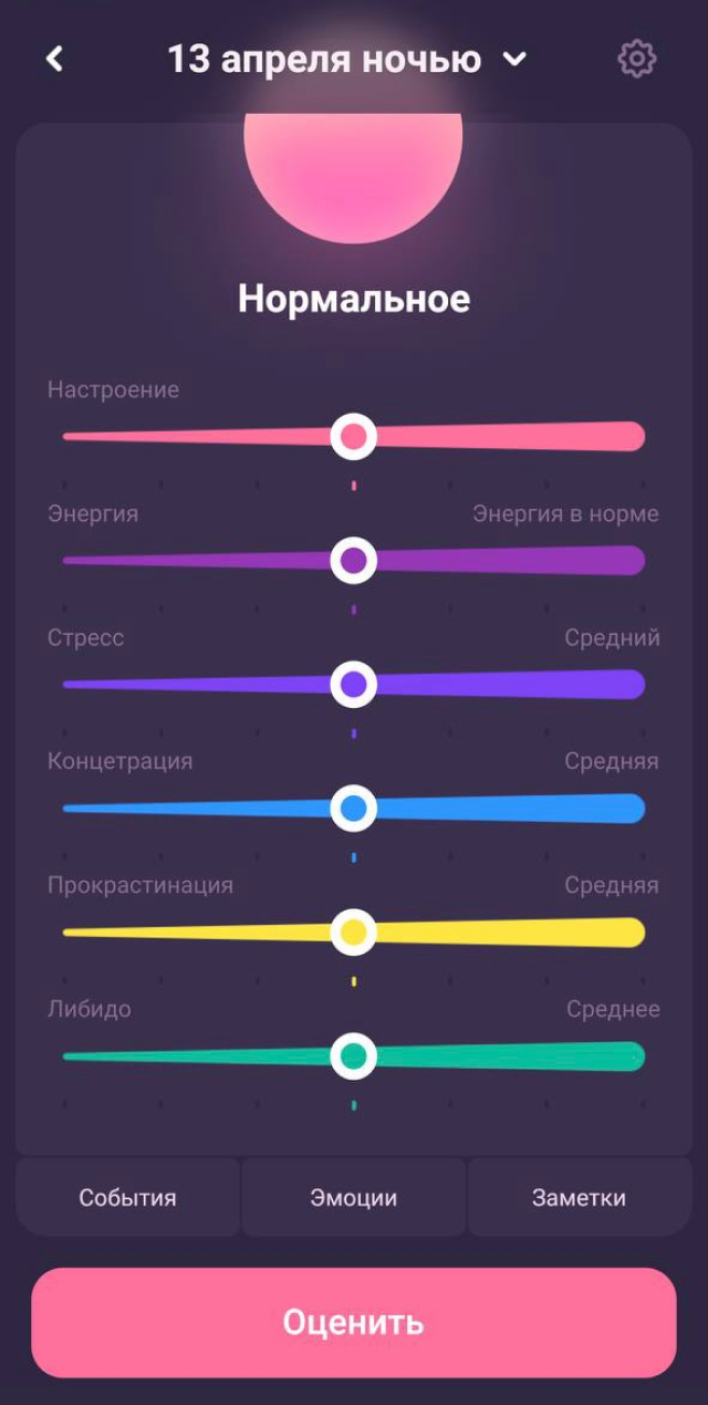 Иллюстрации шкал состояний в приложении для отслеживания эмоций. Я помогаю создавать их