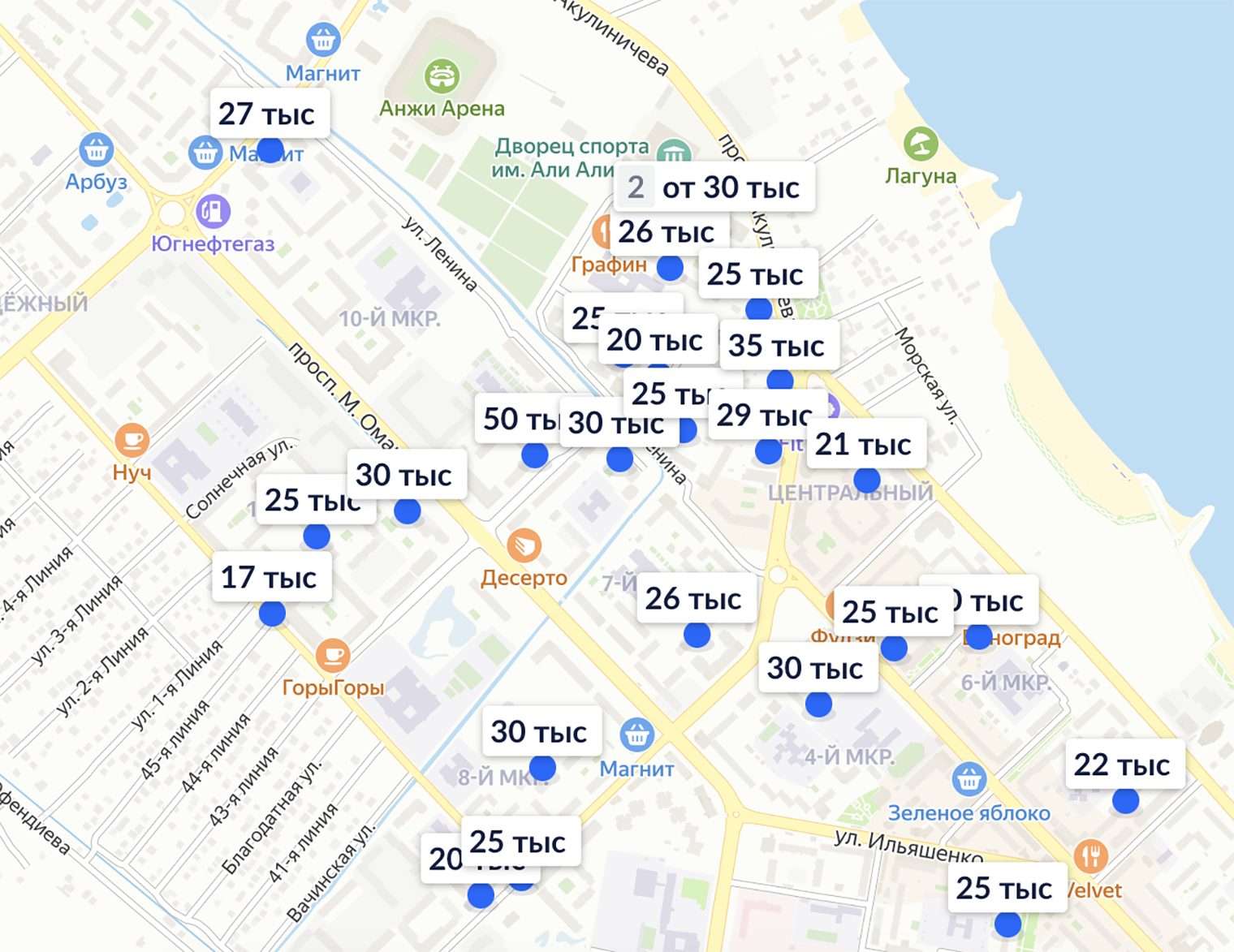Стоимость аренды квартир в долгосрок в нашем районе. Думаю, не составит труда найти жильца за 25 000—30 000 ₽ в месяц плюс КУ. Источник: mahachkala.cian.ru