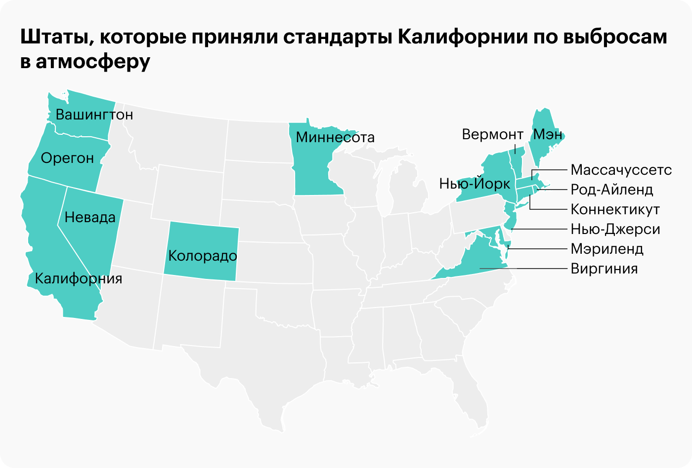 Источник: Daily Shot, Adopting California’s emissions standards