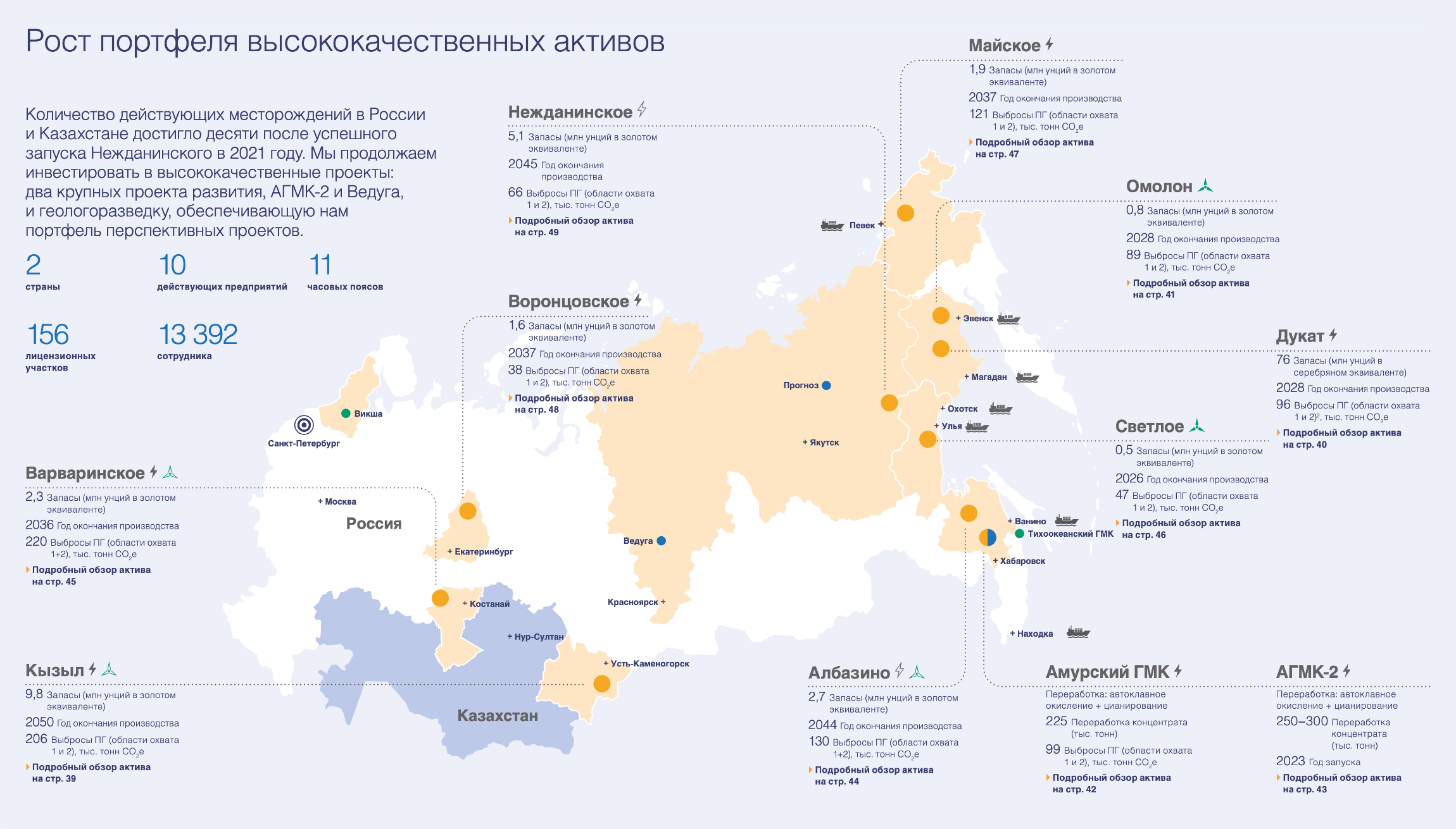 Активы компании. Источник: годовой отчет Polymetal