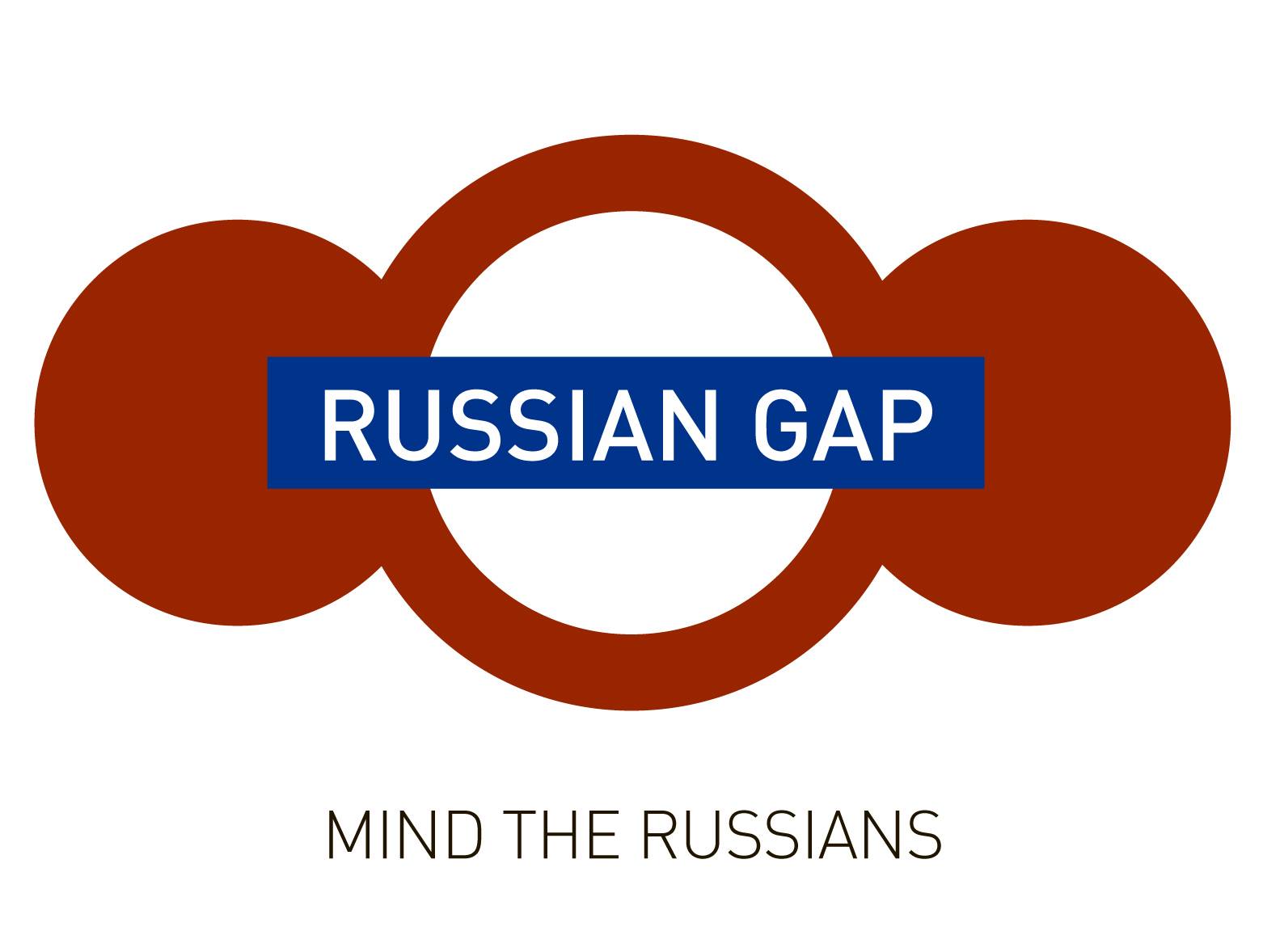 Первый логотип проекта Russian Gap. Через год нам пришлось его поменять из-за претензий юристов