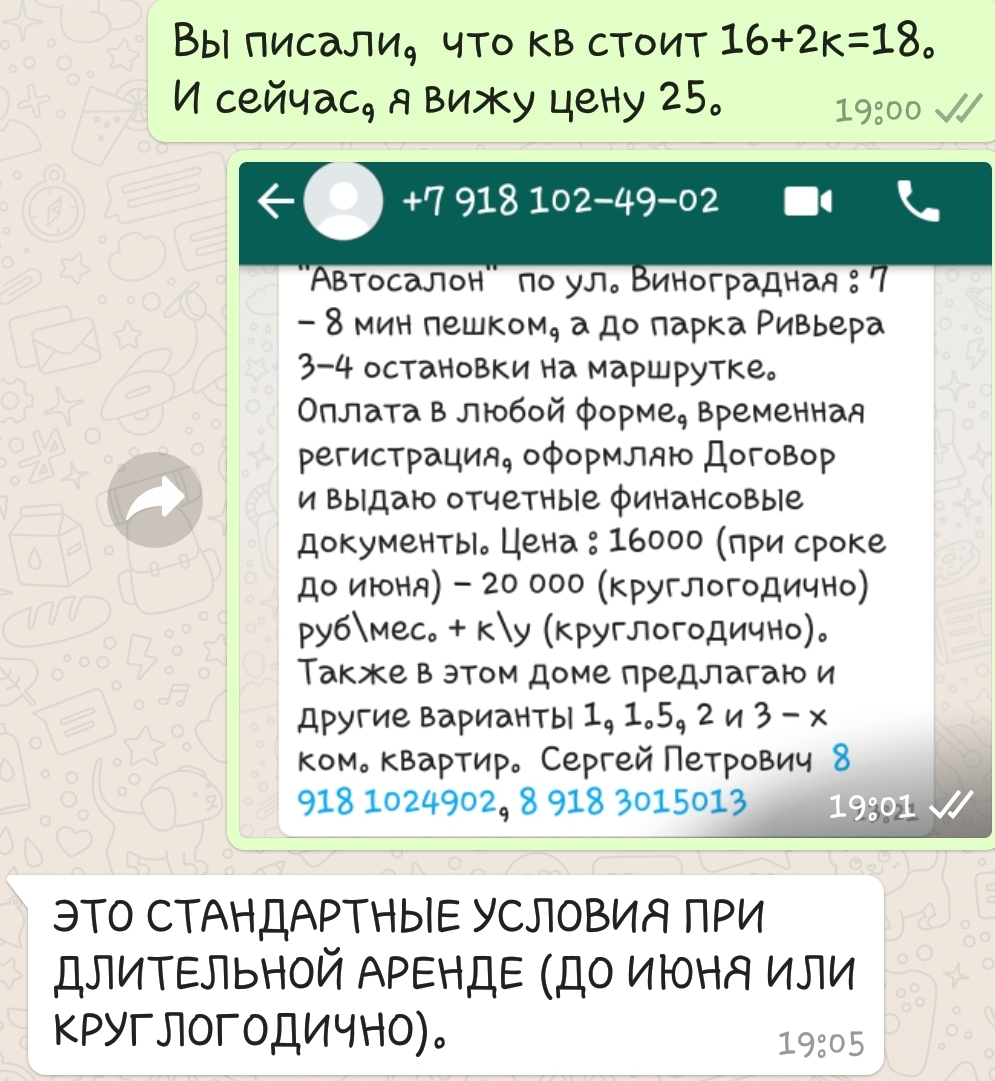 Другой риелтор, с которым общалась подруга, тоже повысил цену и перешел на капслок