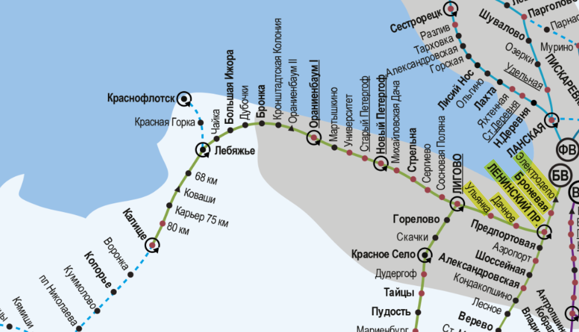 Мой популярный велосипедный маршрут через соседний район в сторону Стрельны и Петергофа. 45 км без выезда на проезжую часть