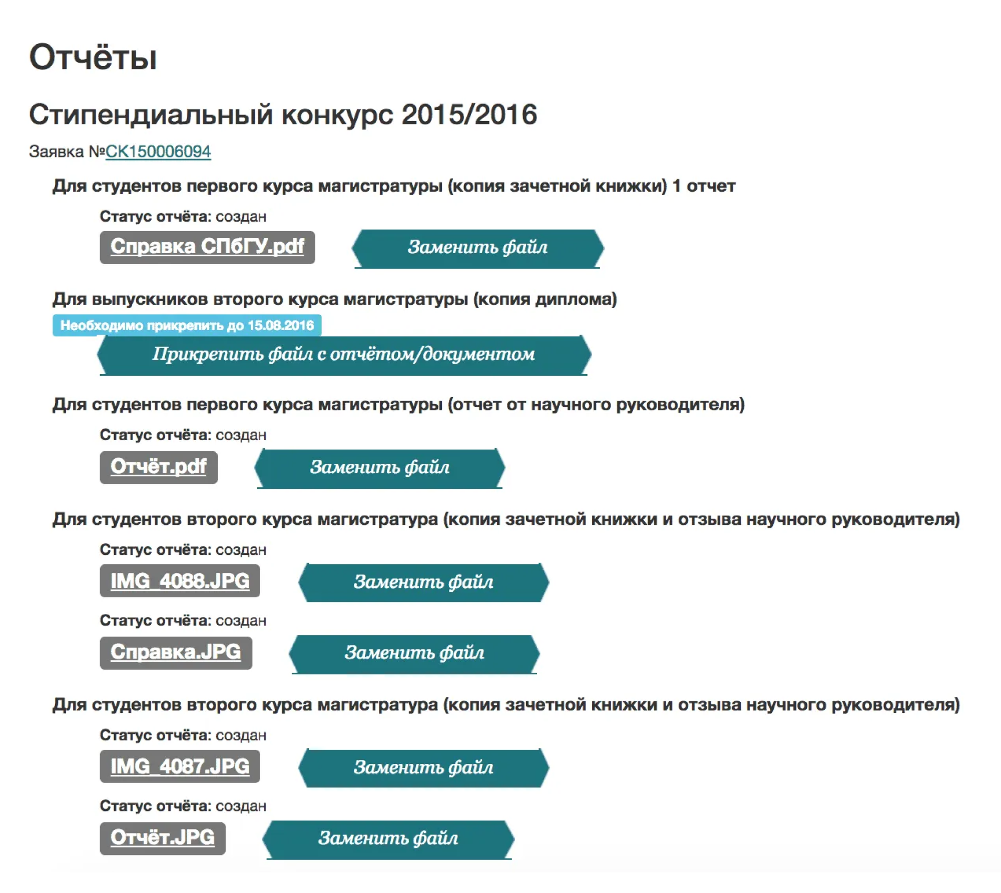 Раз в семестр мне нужно было отчитываться о своей учебе — загружать в личный кабинет на сайте фонда копию зачетной книжки и отчет научного руководителя. Стипендиаты имеют право участвовать в конкурсе грантов на социальные проекты