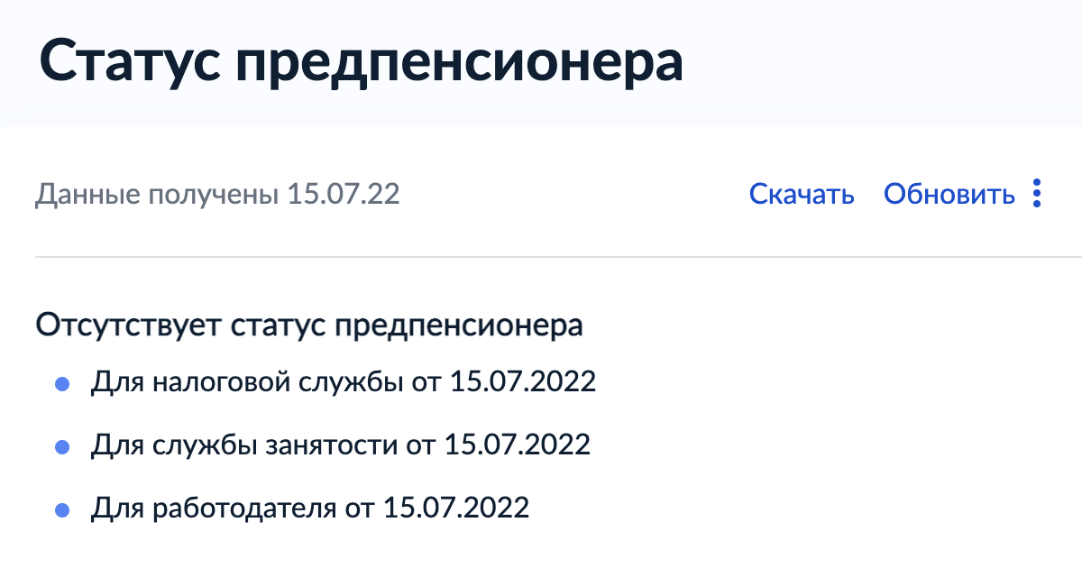 В личном кабинете в профиле данные отображаются на дату последнего запроса. Если он был давно, сведения нужно обновить