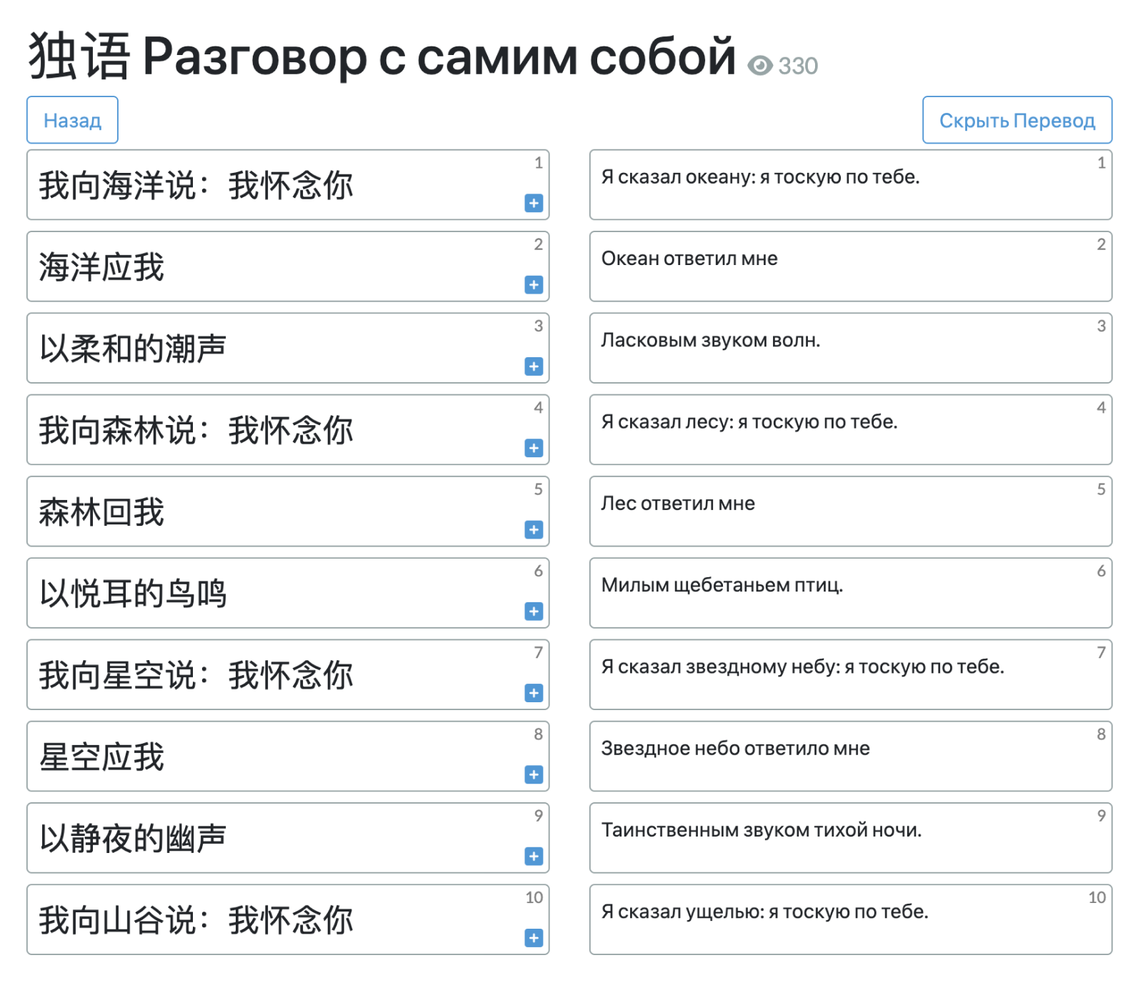 Стихотворение Тань Цзыхао «Разговор с самим собой»