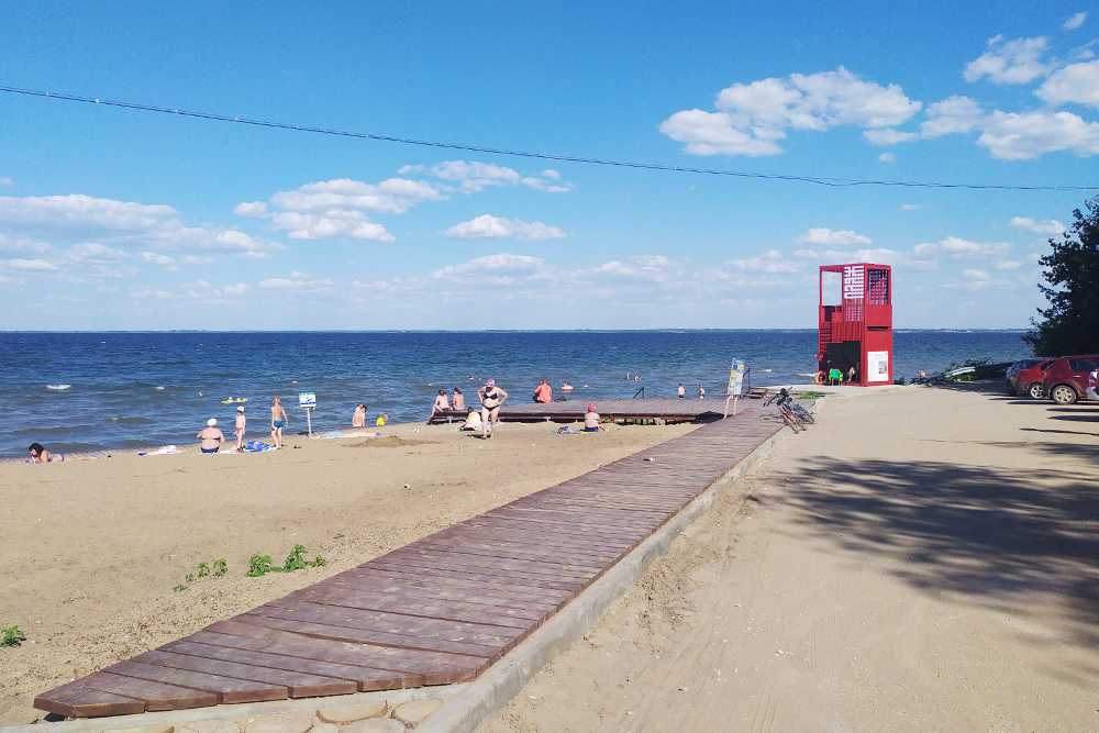 Городской пляж на Волге