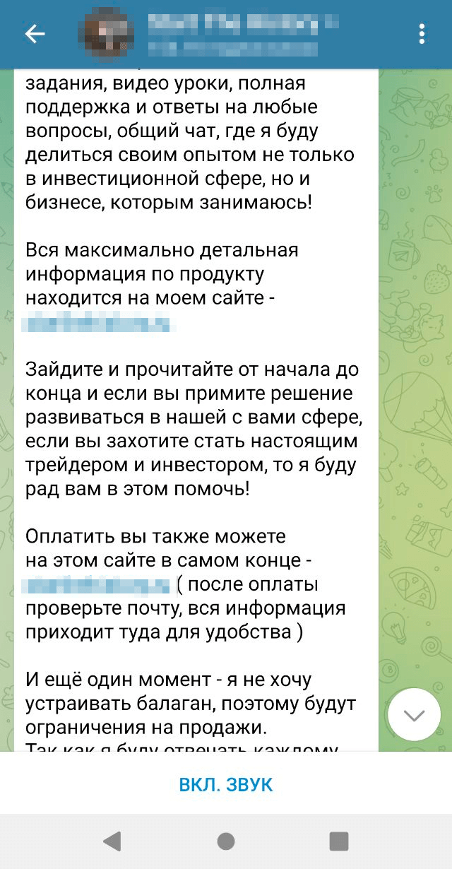 Показательно, что ни в канале, ни на сайте я не нашел имени автора — хотя курс заявлен как «авторский»