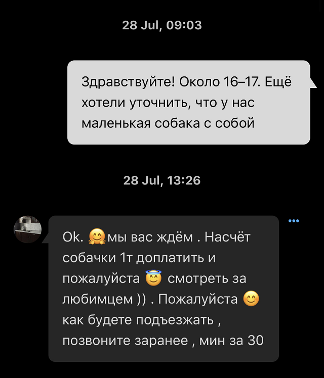 В Нижнем Новгороде мы доплатили за собаку 1000 ₽ за три ночи проживания в квартире