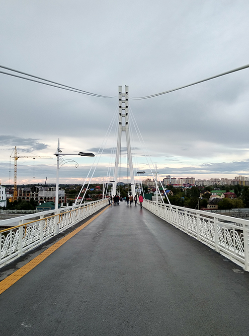 По мосту запрещено передвигаться на велосипеде, скейте и роликах. Но люди все равно катаются