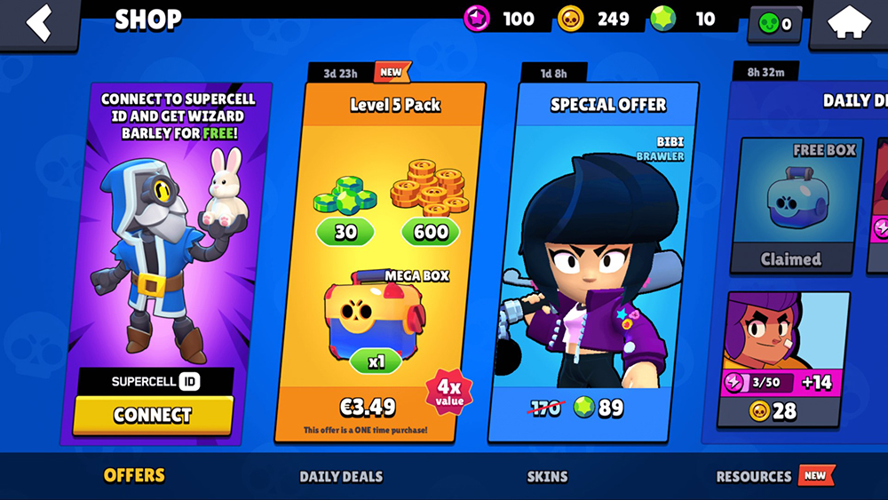 Brawl Stars — магазин. Источник: interfaceingame.com