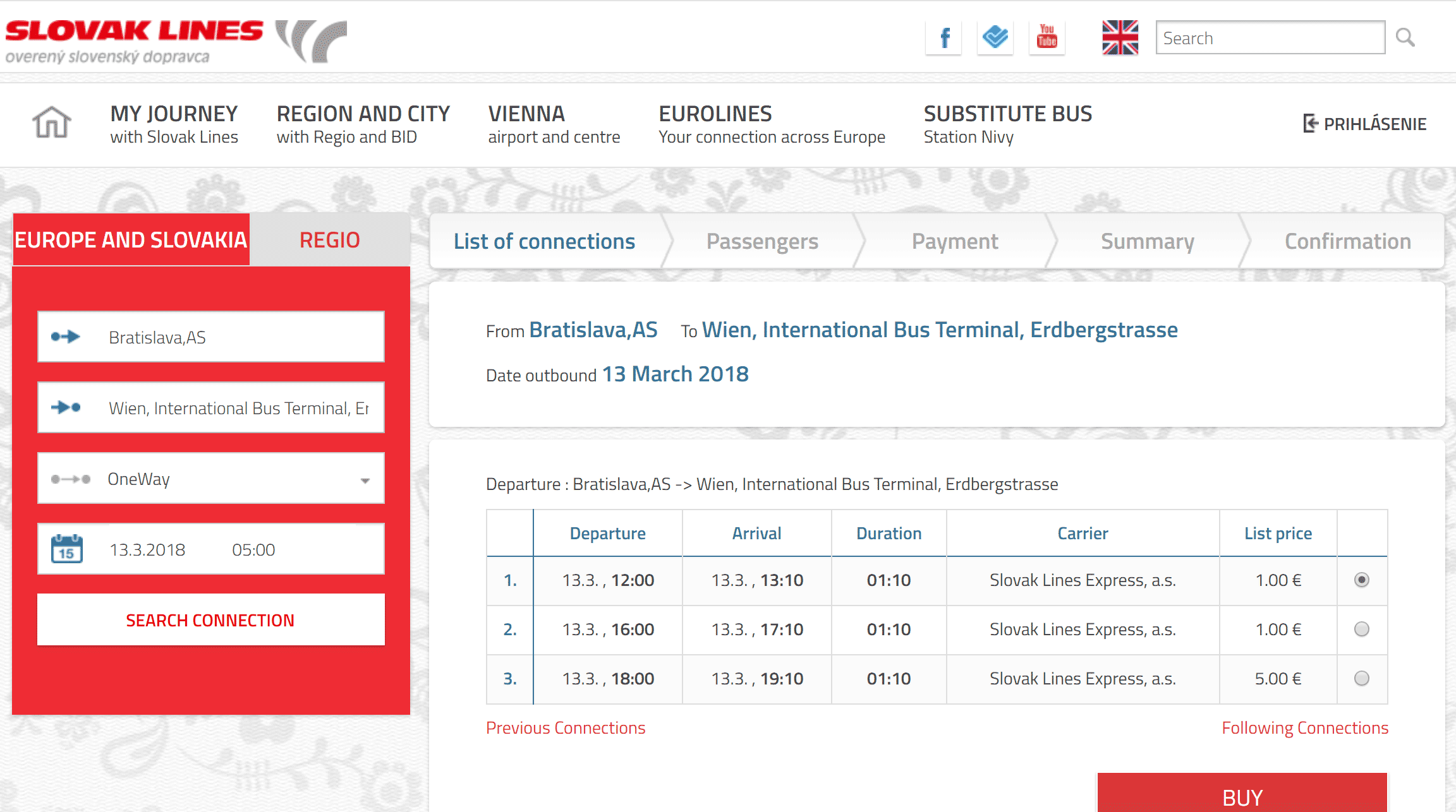 Из Братиславы в Вену на автобусе можно добраться за 1 €